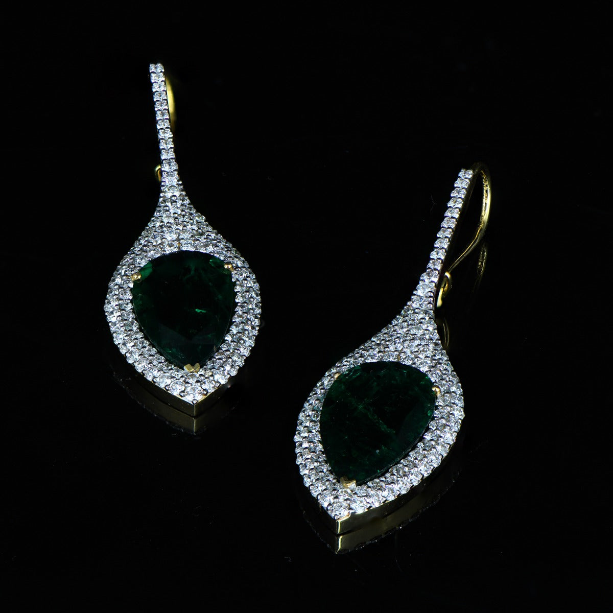 Inverted Cone Diamond Earrings