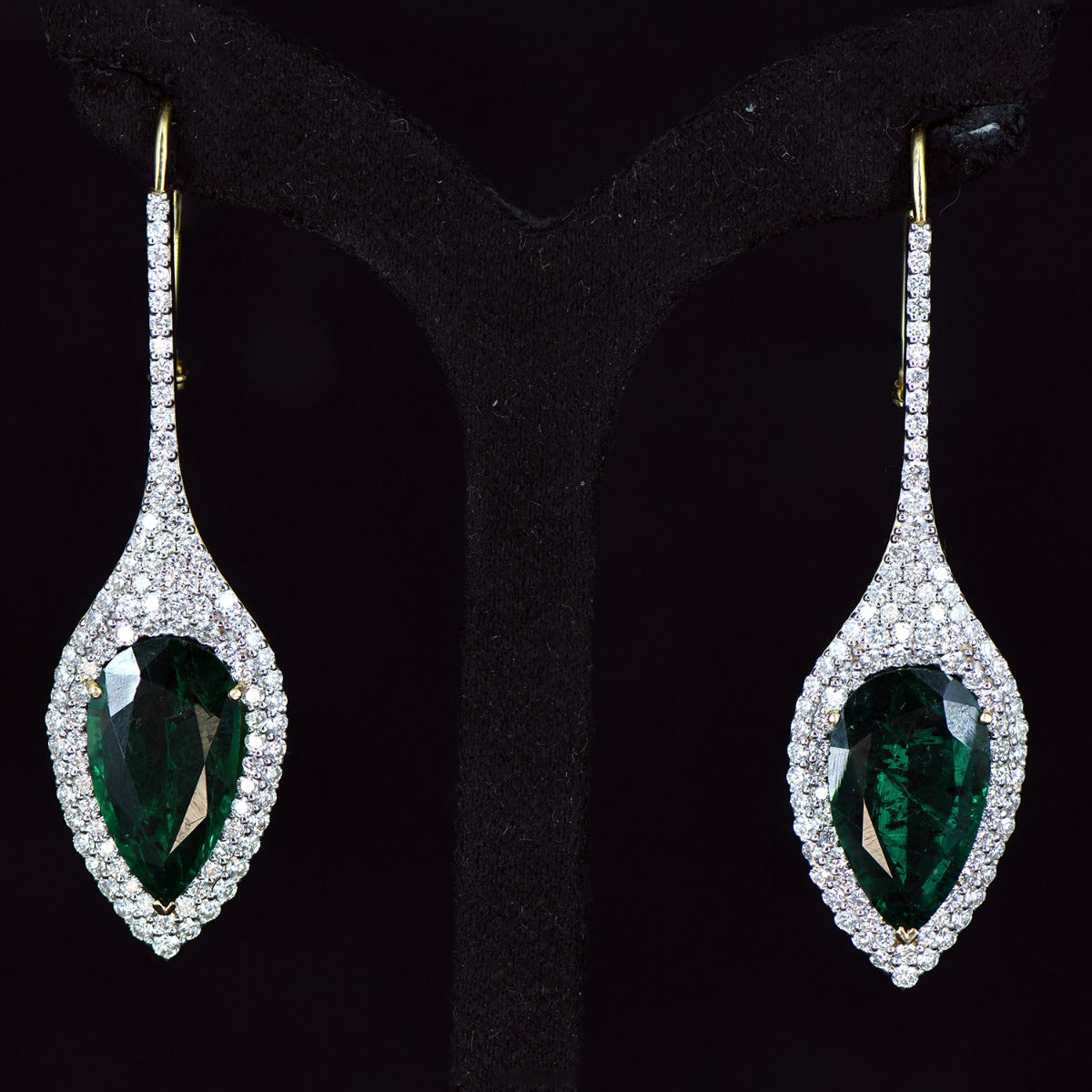 Inverted Cone Diamond Earrings
