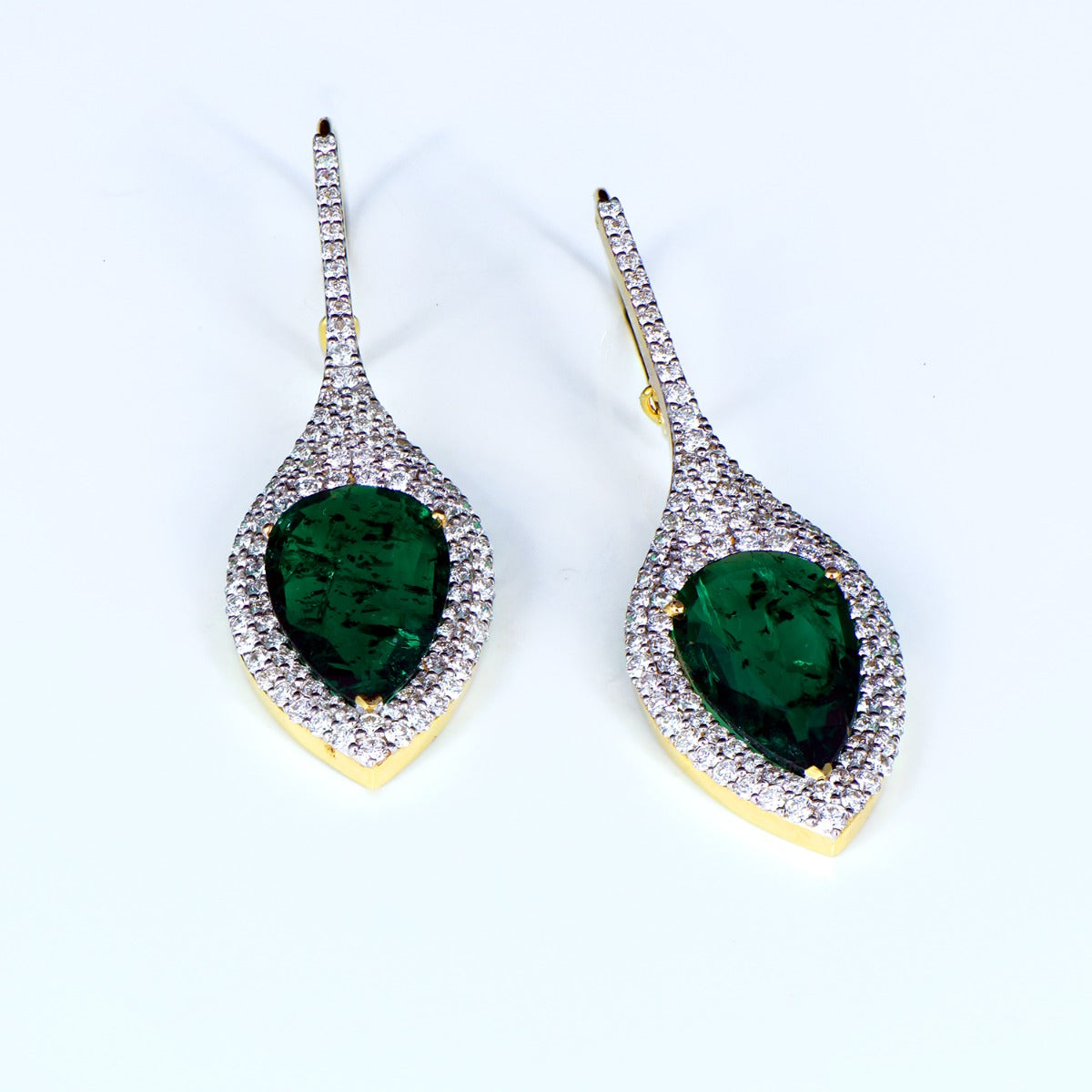 Inverted Cone Diamond Earrings