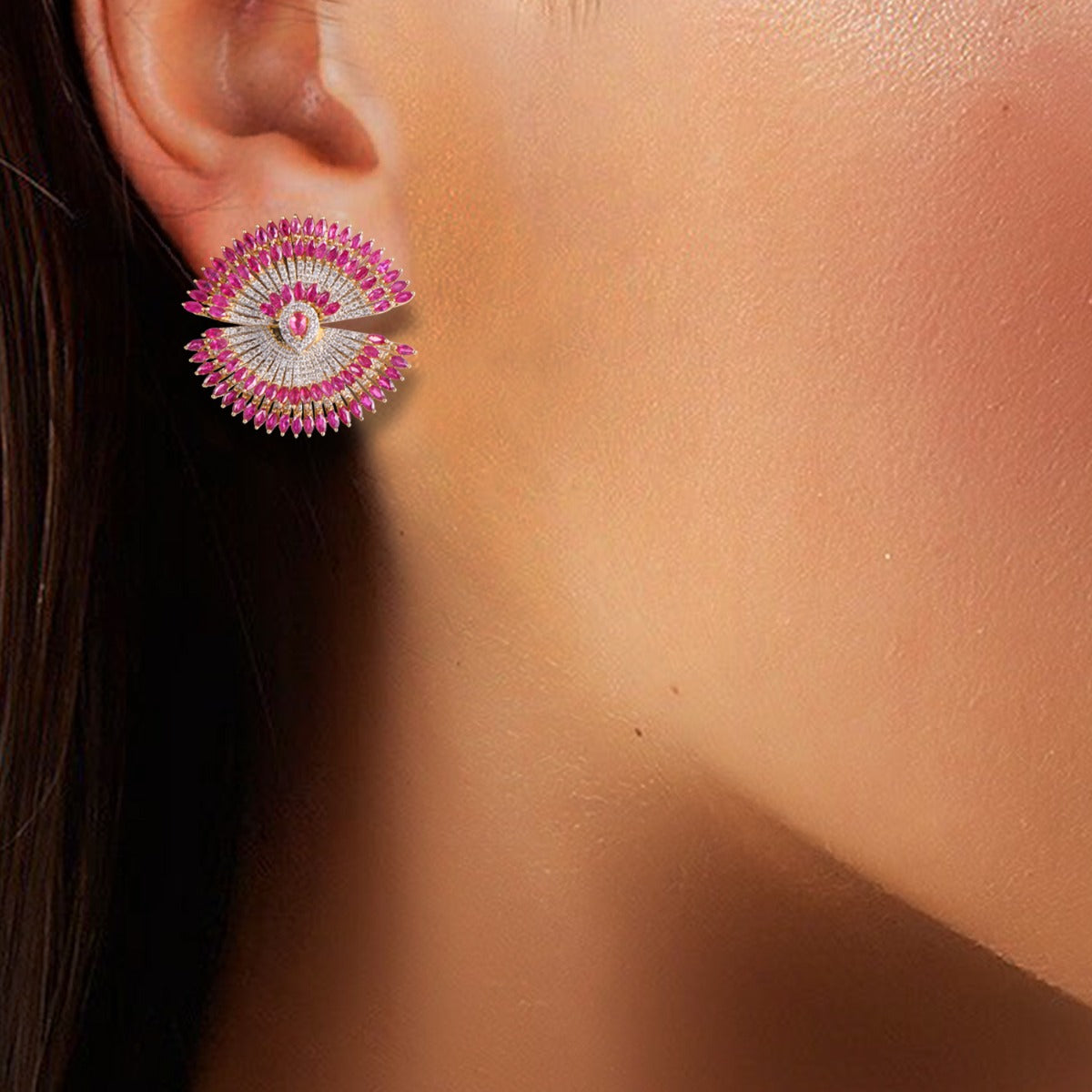 Ellie Wave Diamond Earrings