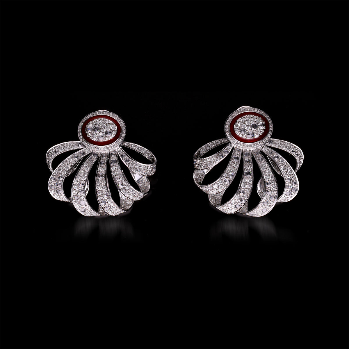 Ribbon Diamond Earrings