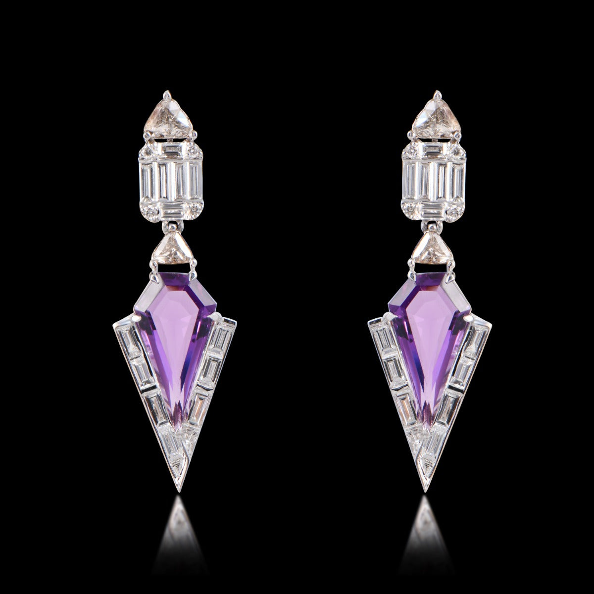 Trapeze Diamond Earrings