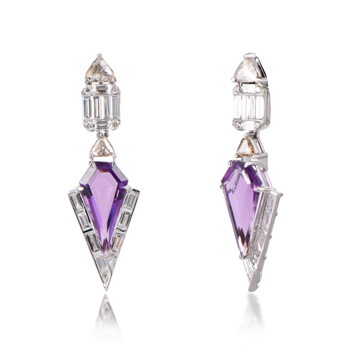Trapeze Diamond Earrings
