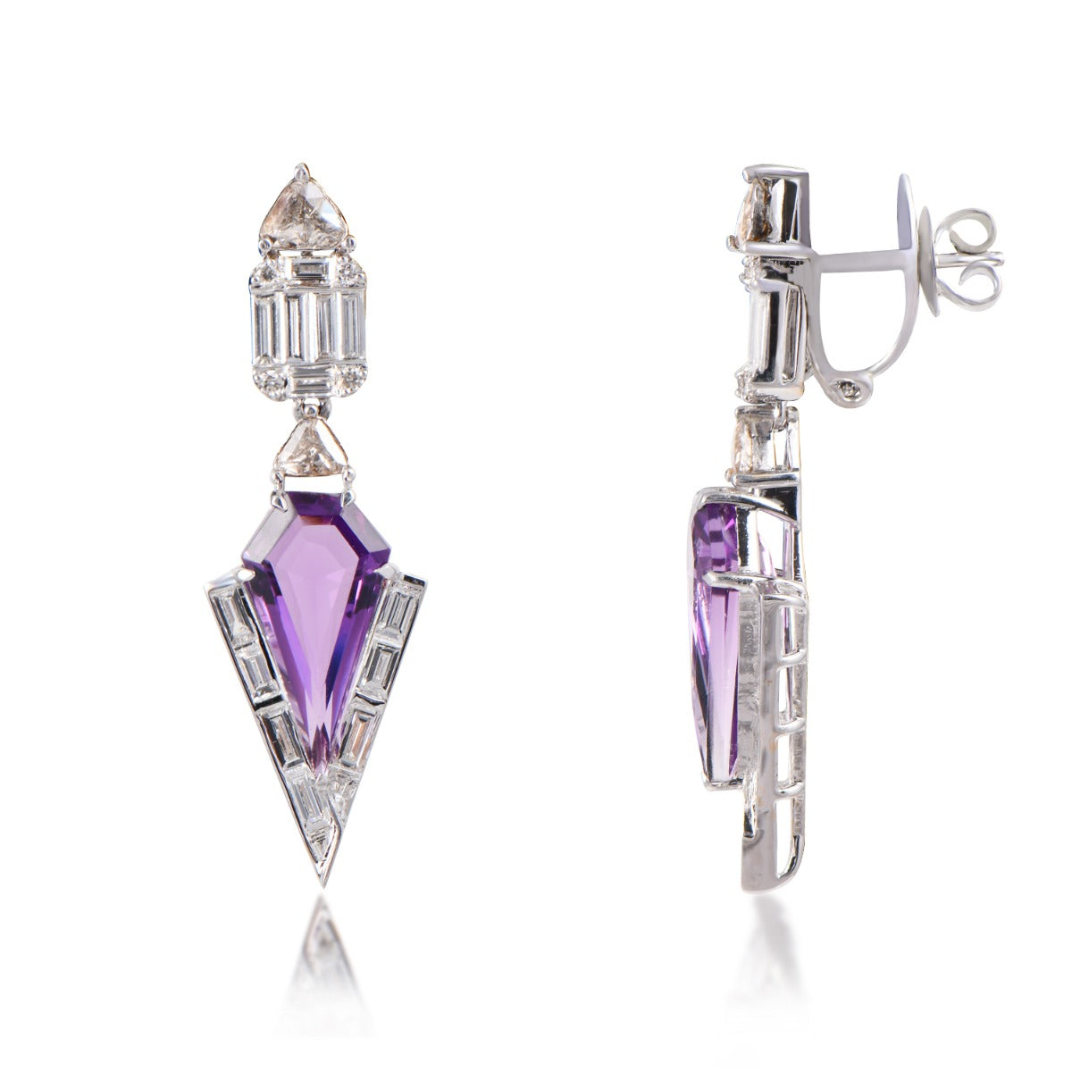 Trapeze Diamond Earrings
