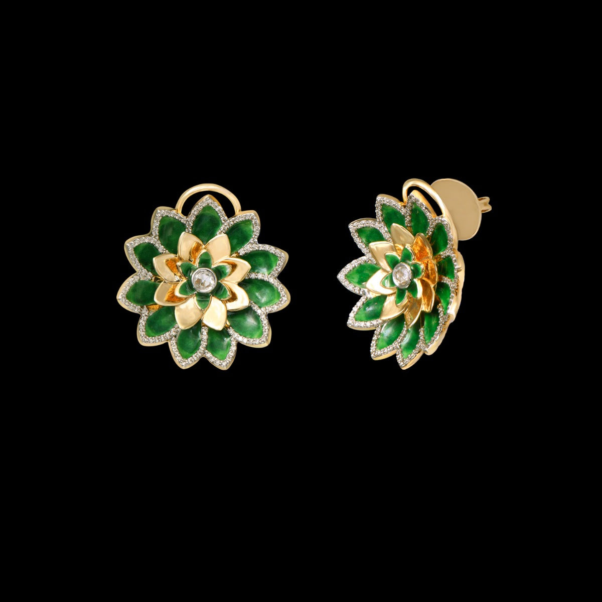 Verdant Bloom Diamond Earrings