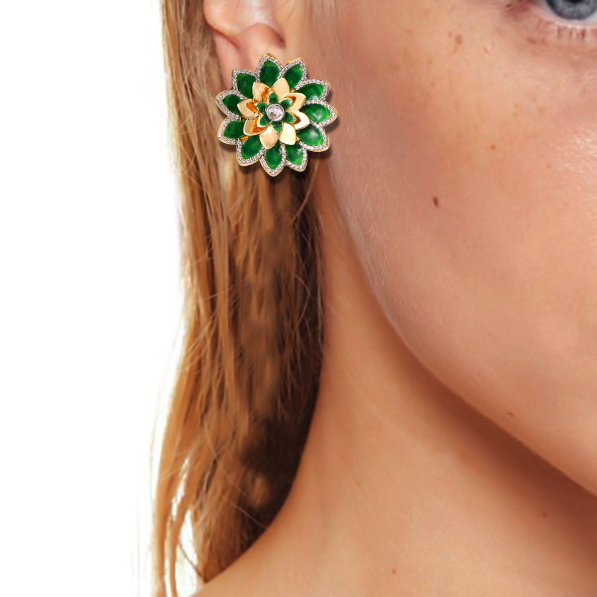 Verdant Bloom Diamond Earrings