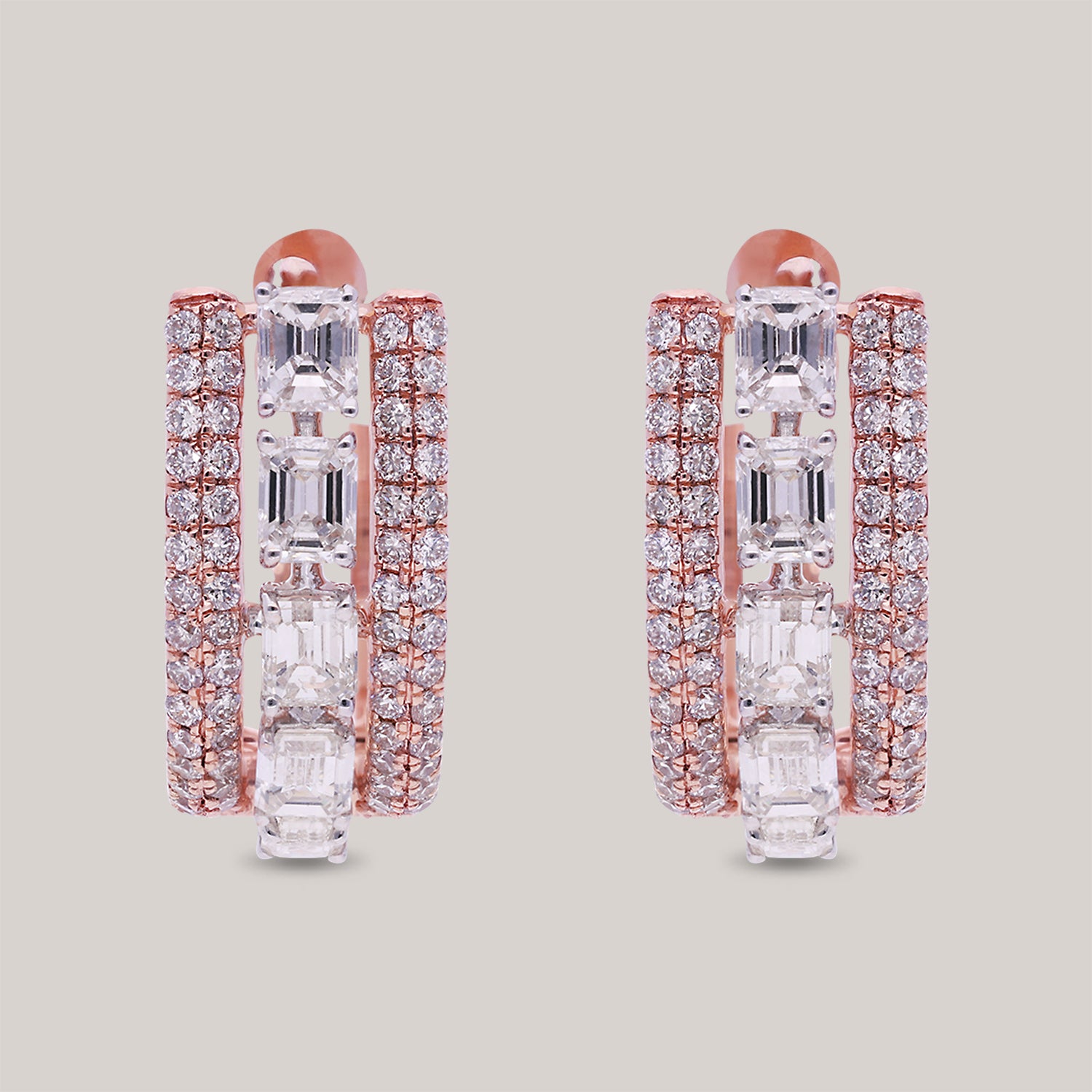 Radiant Blaze Diamond Earrings