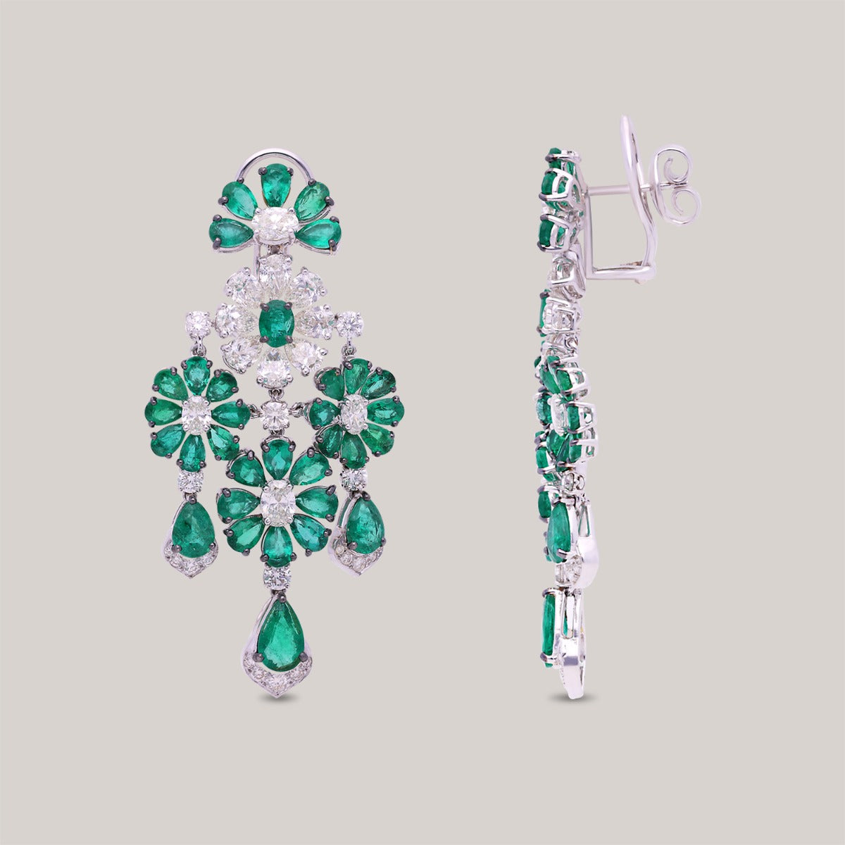 Luminous Luxe Emerald Diamond Earrings