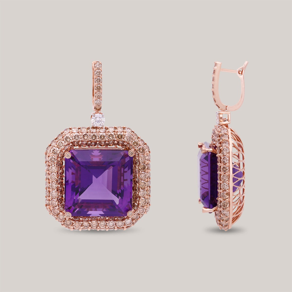 Violet Aurum Diamond Earrings