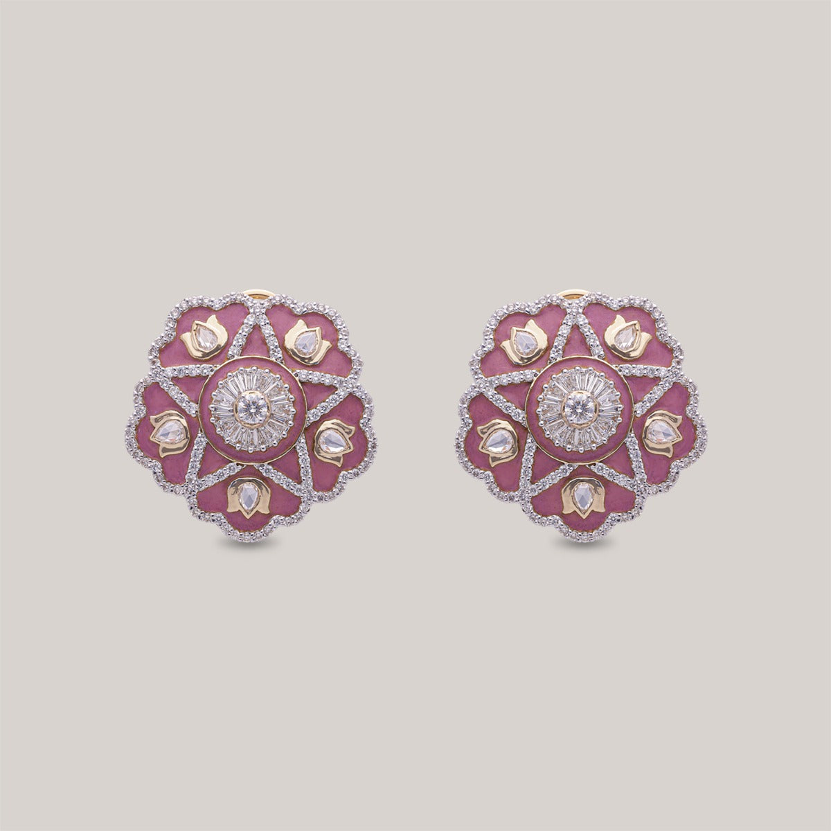 Hexagon Diamond Earrings