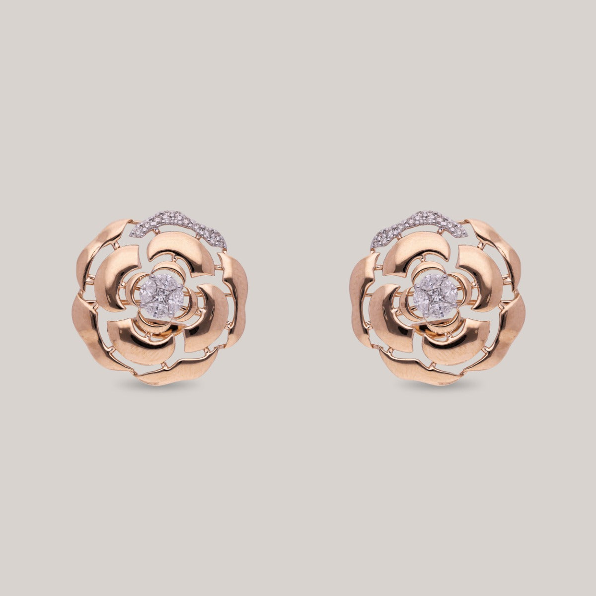 Rosebud Sparkle Diamond Earrings