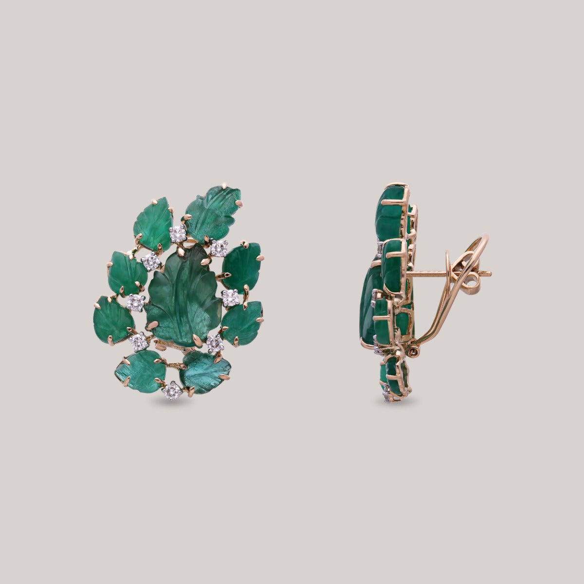 Leaf Delight Diamond Earrings