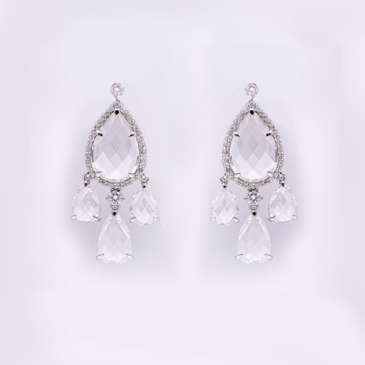 Crystal Clear Drop Diamond Earrings