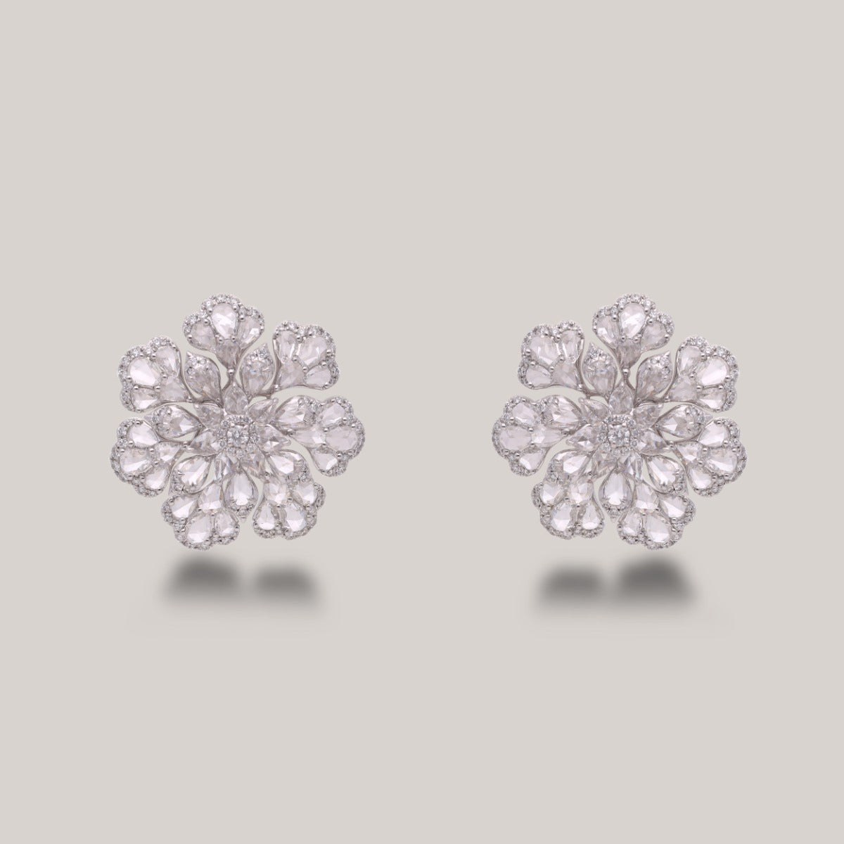 Frosted Flower Luxe Diamond Earrings