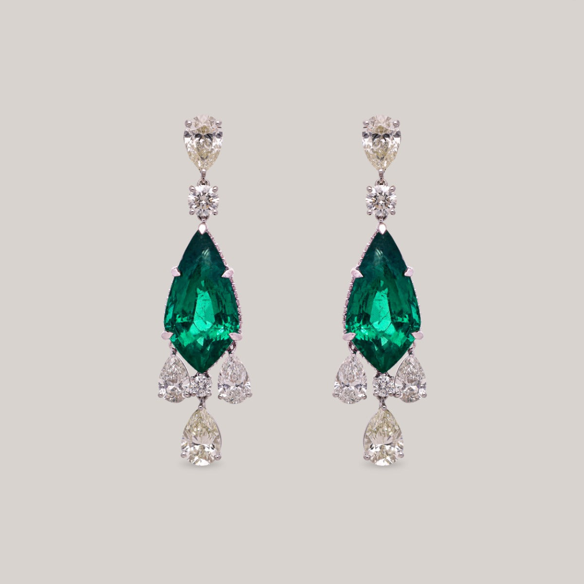 Emerald Dew Diamond Earrings