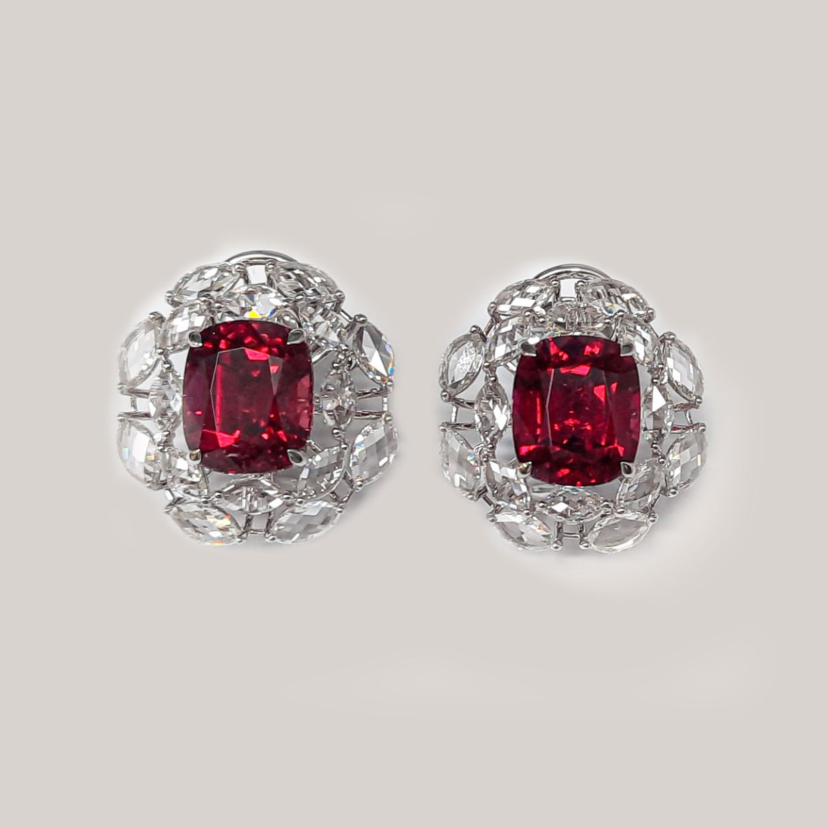 Opulent Ruby Core Diamond Earrings