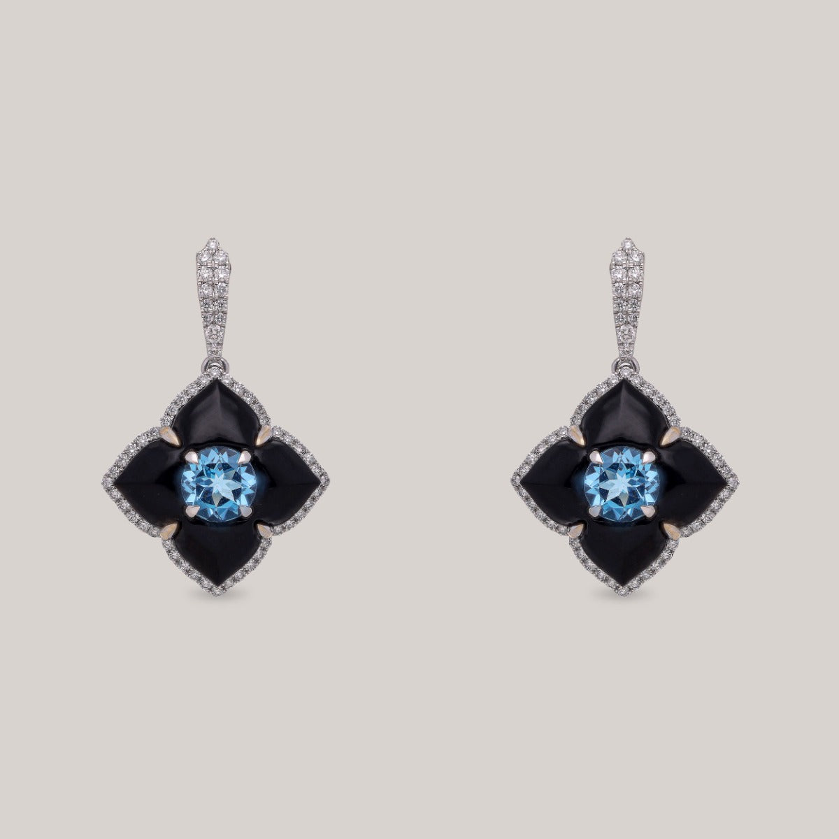 Midnight Bloom Diamond Earrings