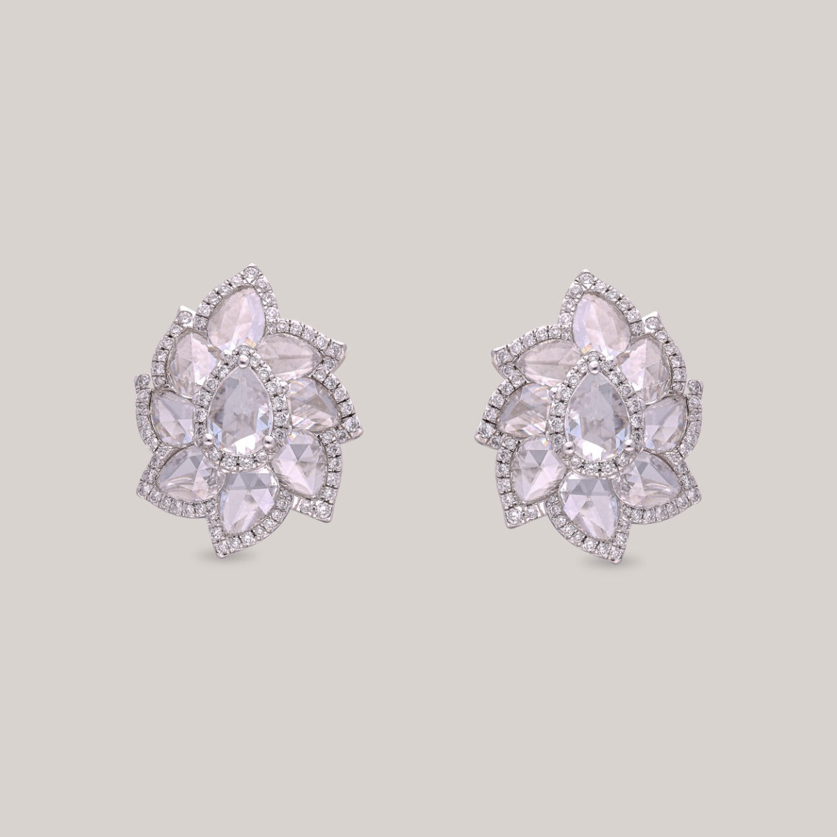 Lotus Elegance Diamond Earrings