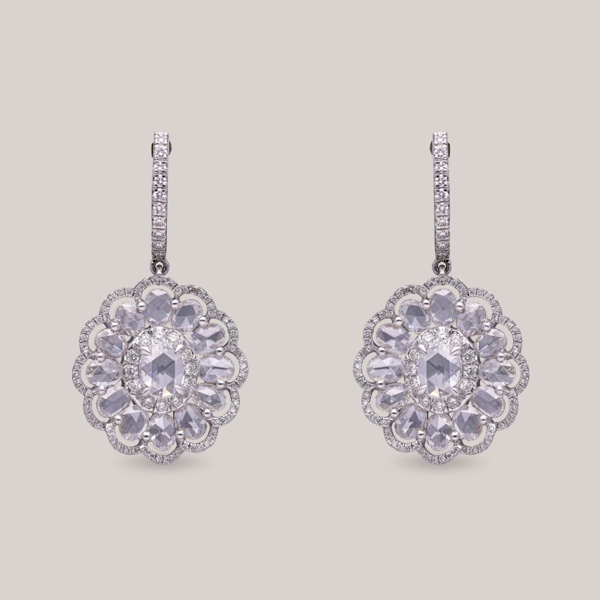 Luminous Petal Diamond Earrings