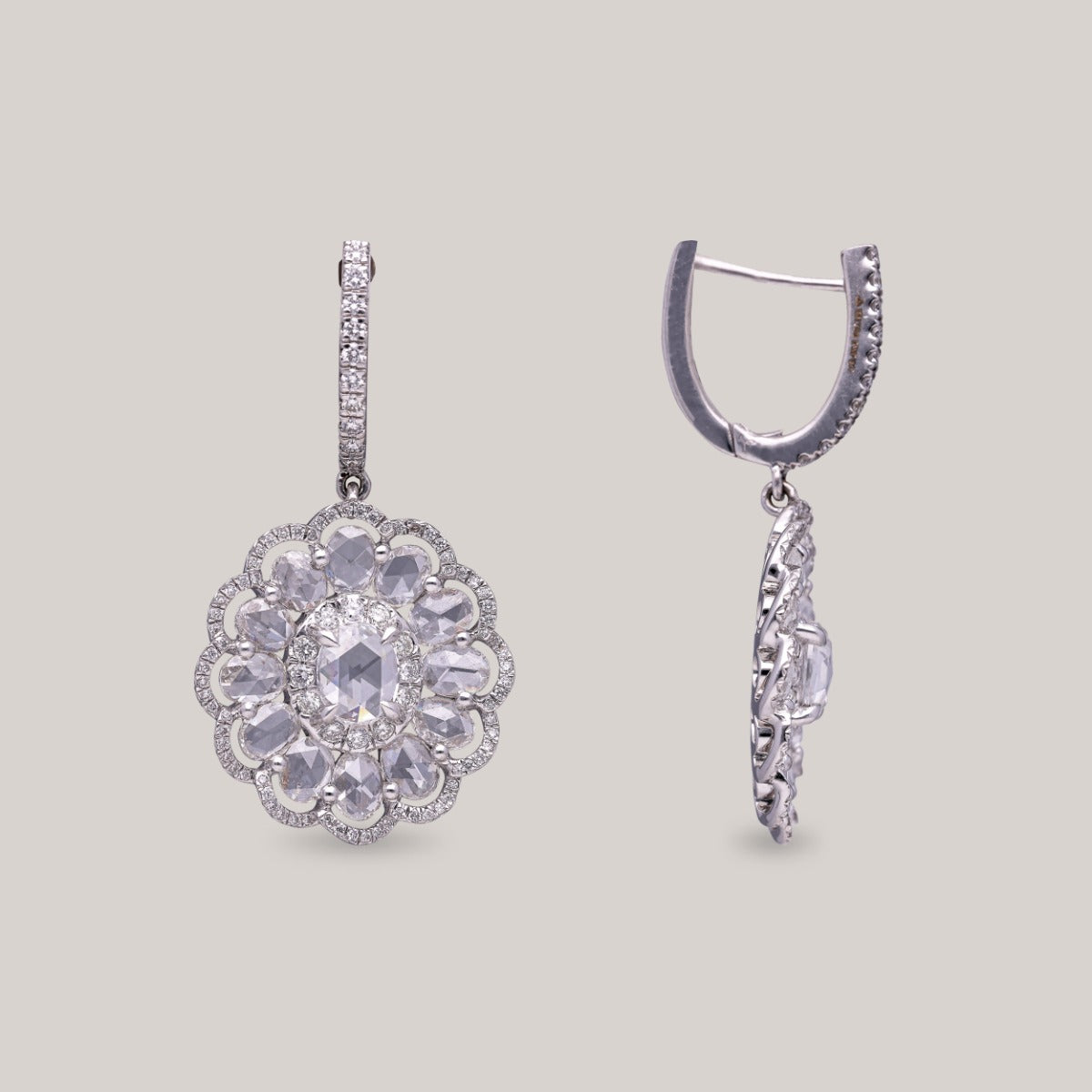 Luminous Petal Diamond Earrings