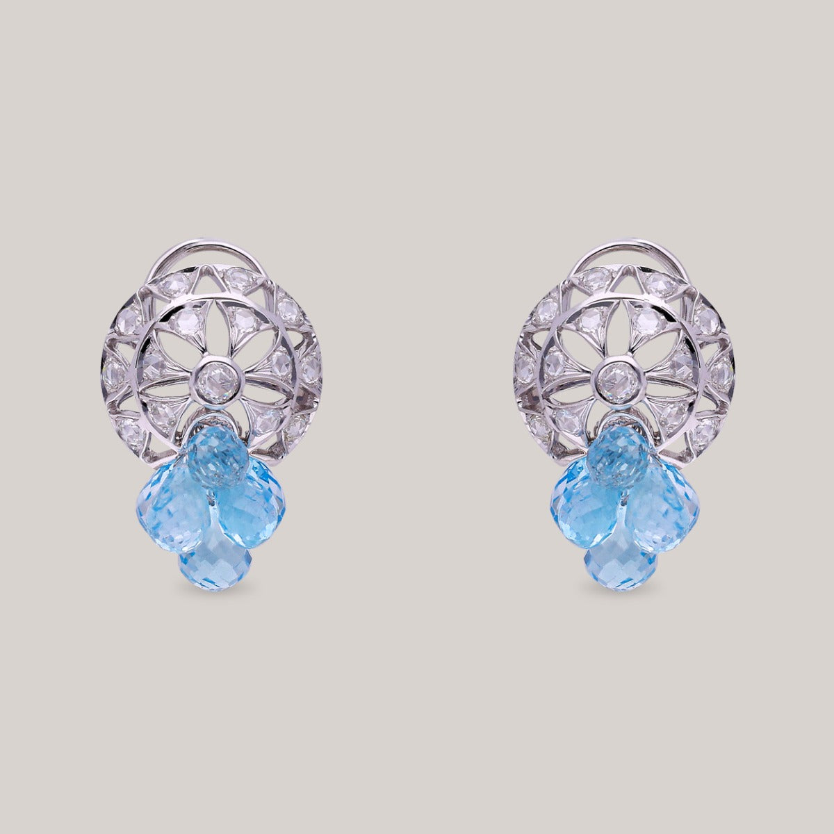 Dewdrop Filigree Diamond Earrings
