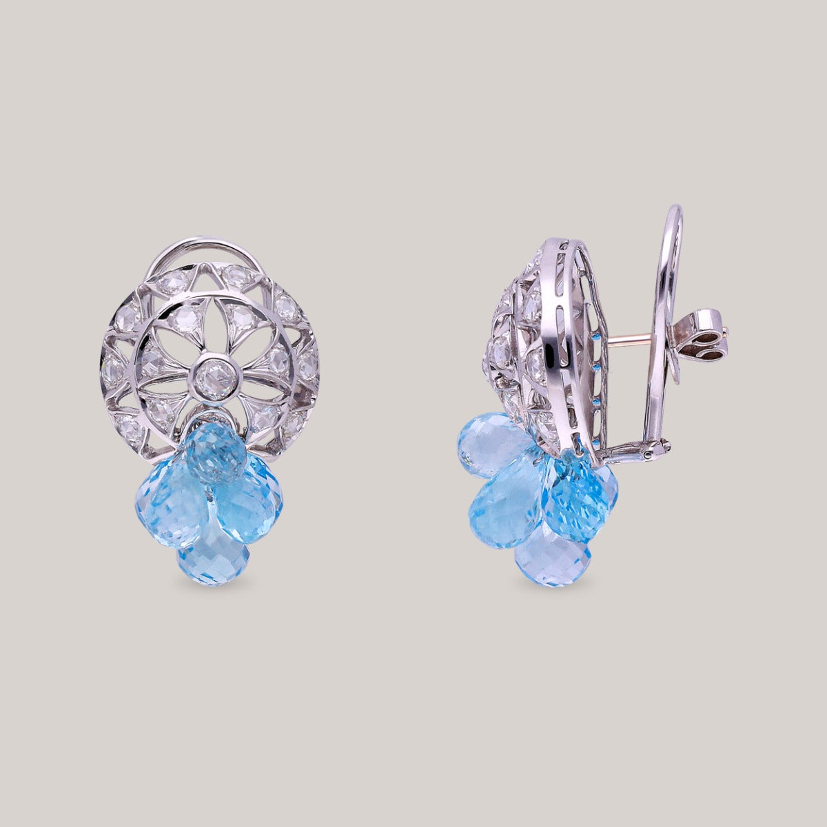 Dewdrop Filigree Diamond Earrings