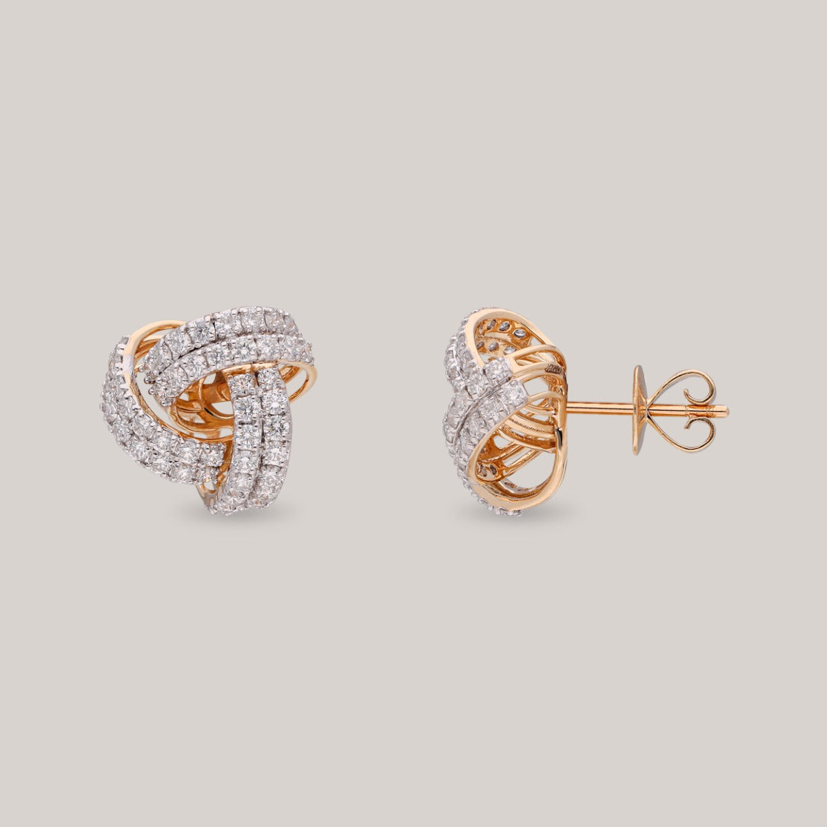 Aethel Knot Diamond Earrings