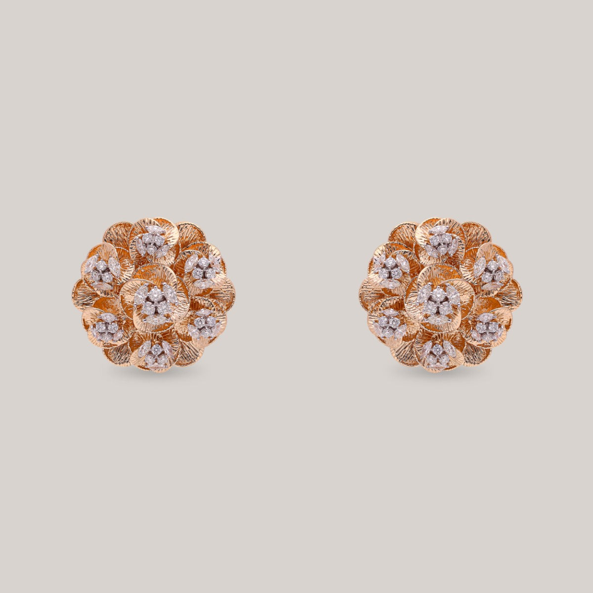 Gardenia Cluster Diamond Earrings