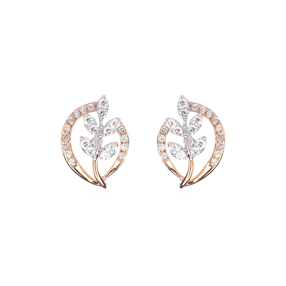 Gleaming Paisley Diamond Earrings