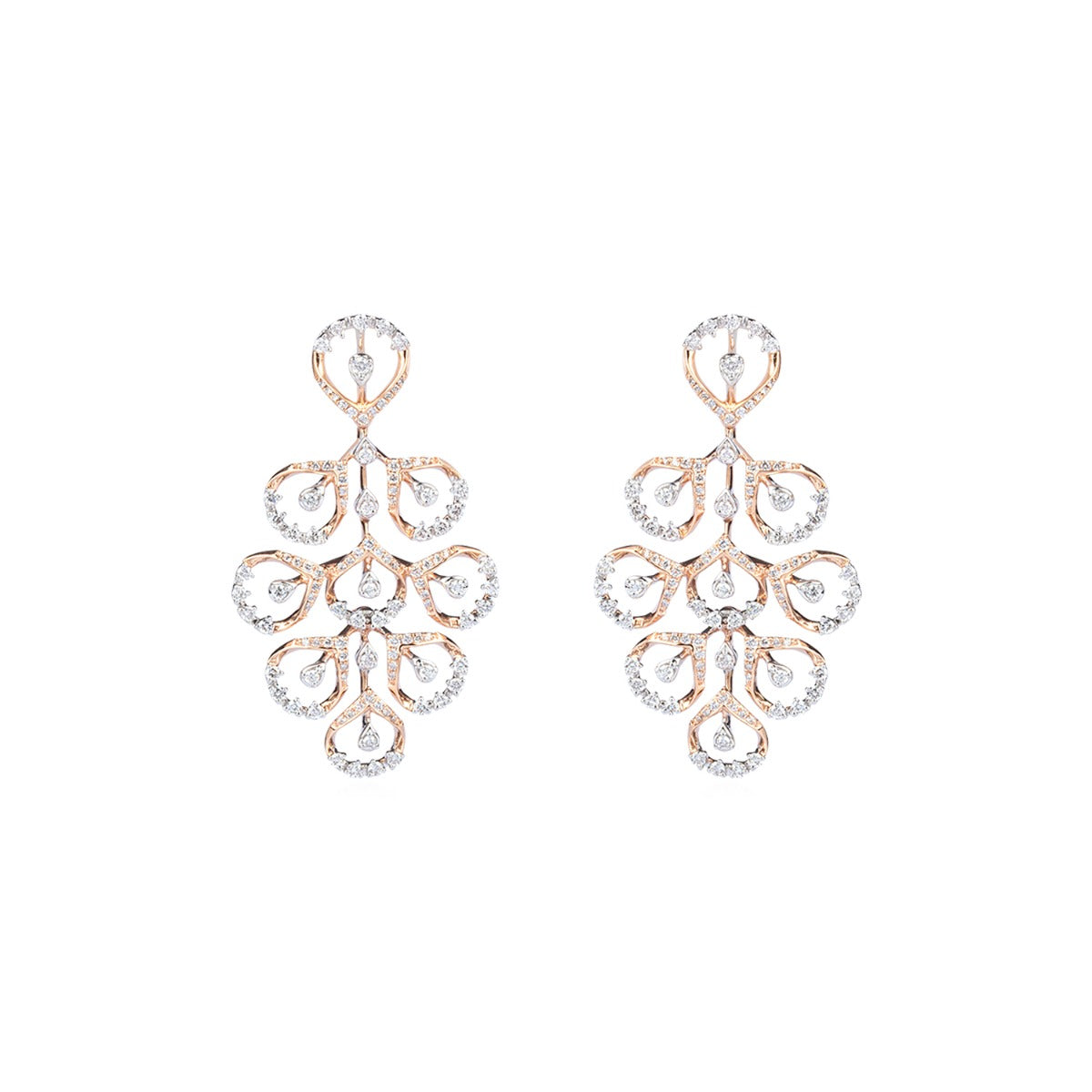 Glittering Petals Diamond Earrings
