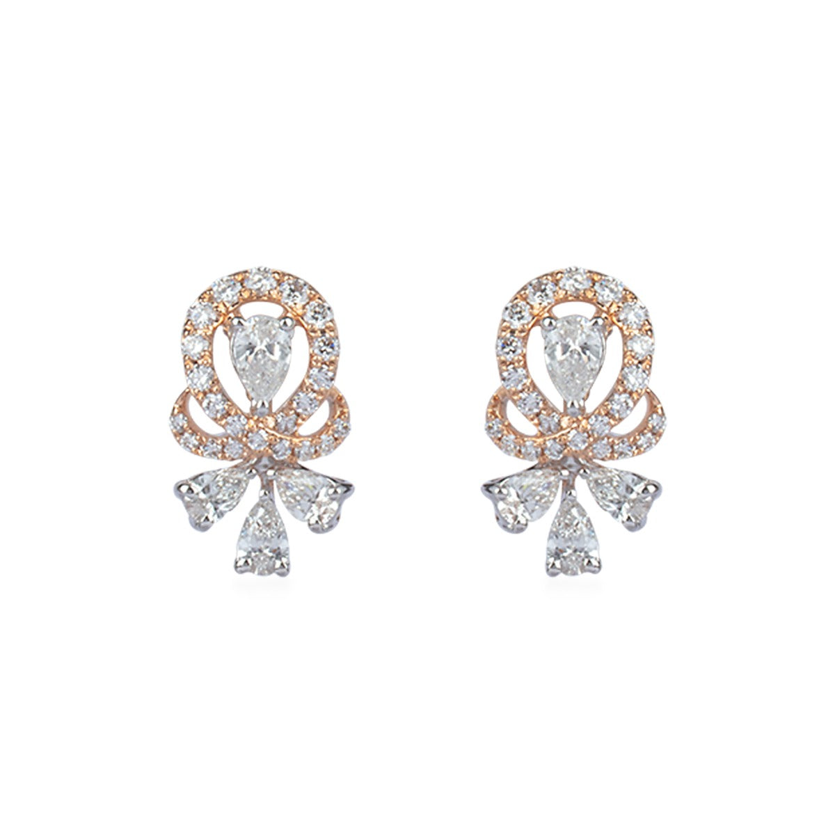 Dainty Fern Diamond Earrings
