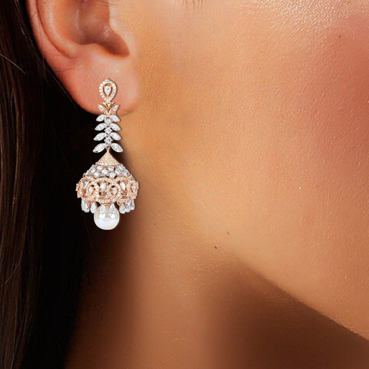 Blooming Diamond Jhumka