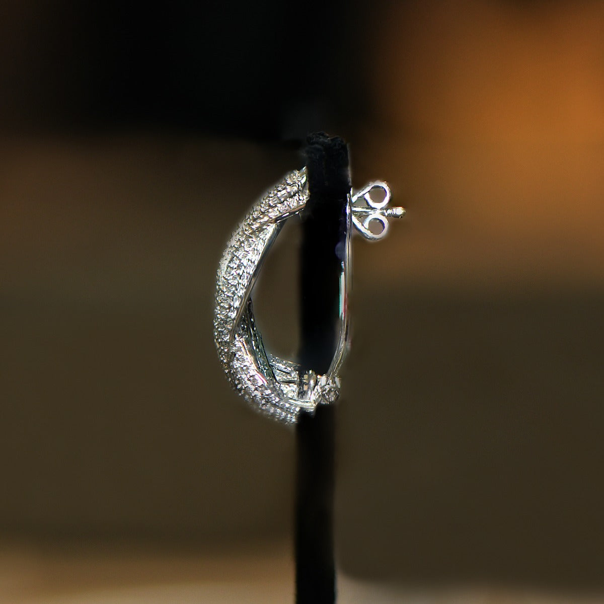 Interlinked Bow Diamond Earrings