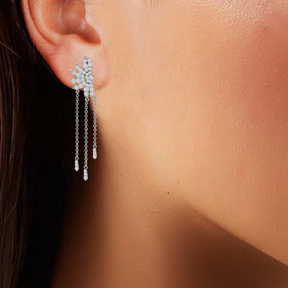 Blossom Chandelier Diamond Earrings