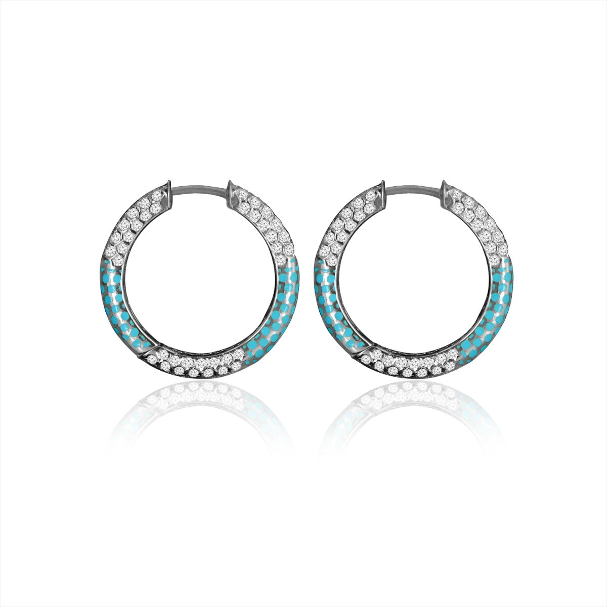 Classy Blue Diamond Earrings