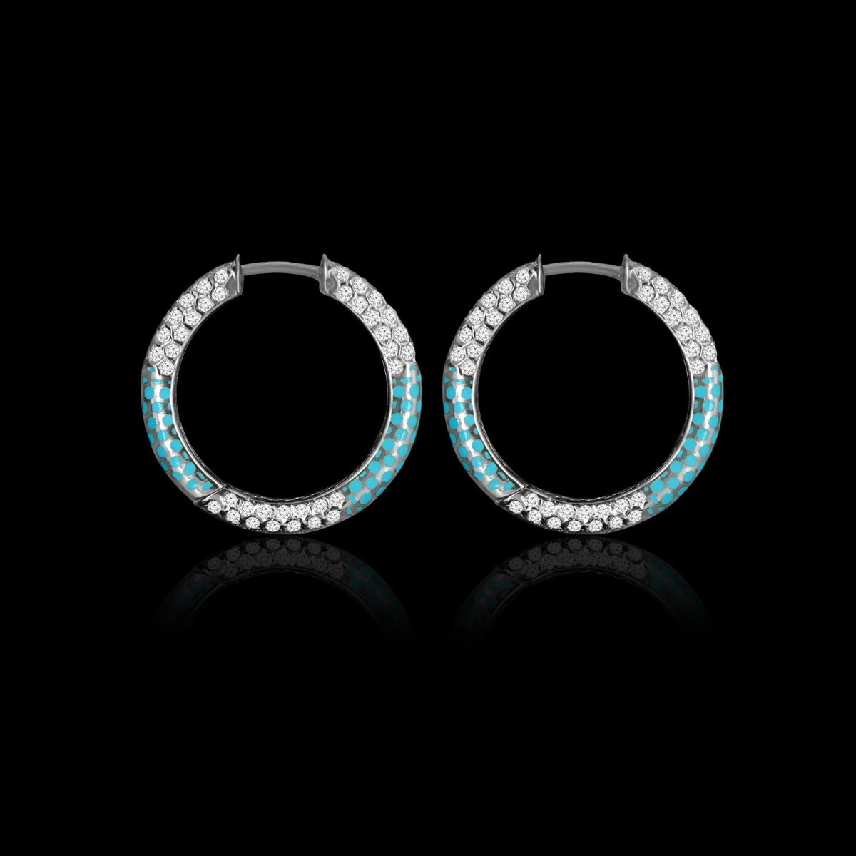 Classy Blue Diamond Earrings