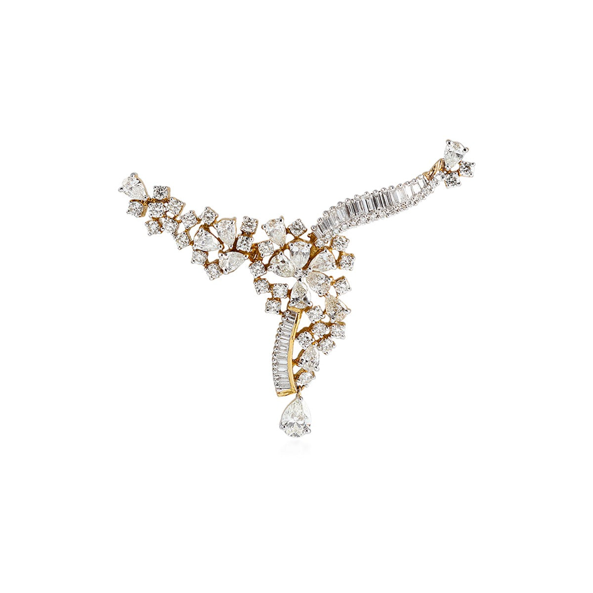 Tripartite Elegant Diamond Pendant
