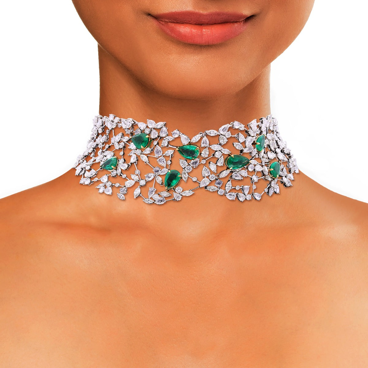 Emerald Diamond Choker