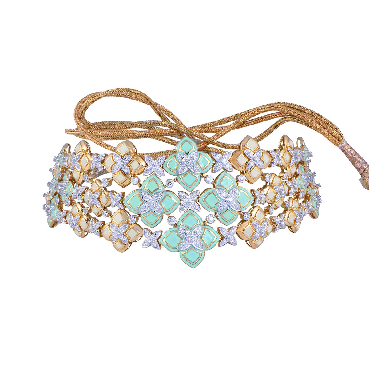 Turquoise Tanned Diamond Choker
