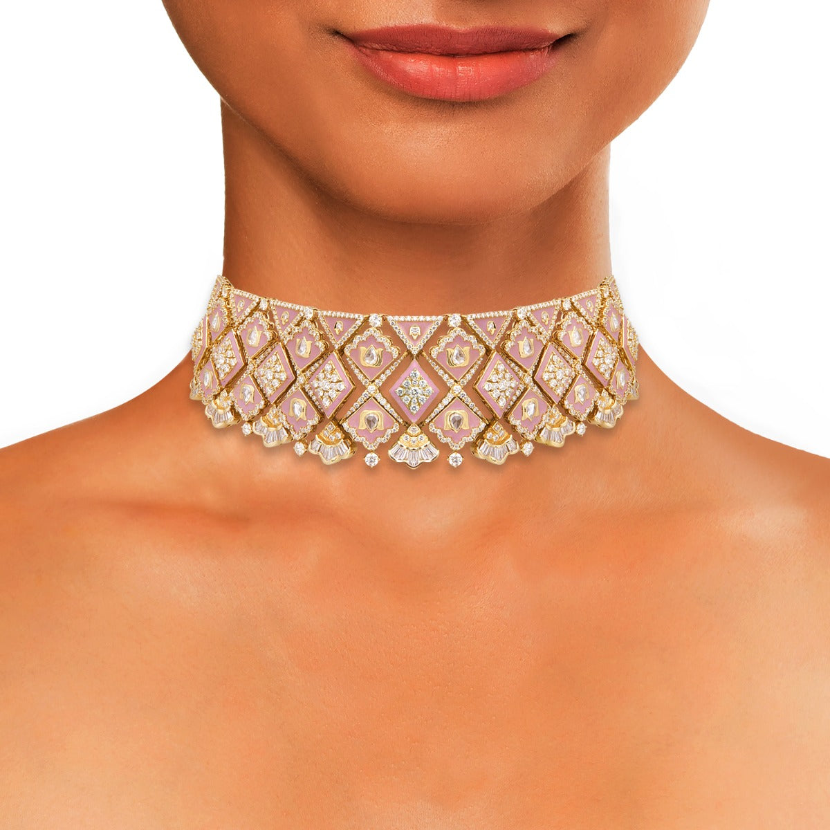Cone Couple Diamond Choker