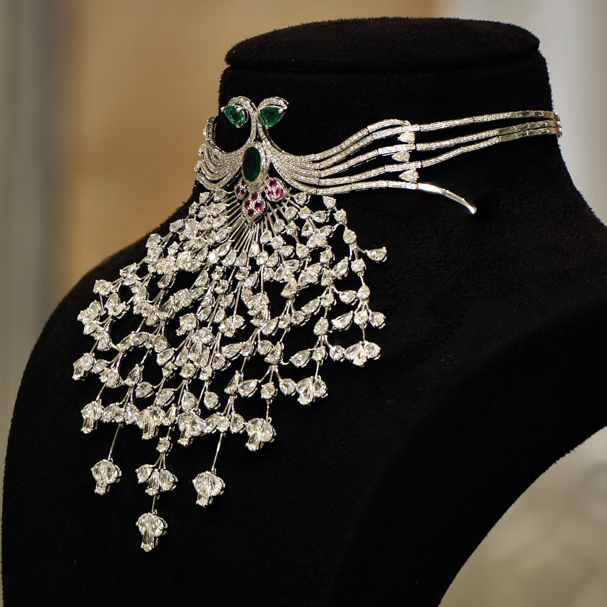 Queenly Diamond Grand Necklace Set