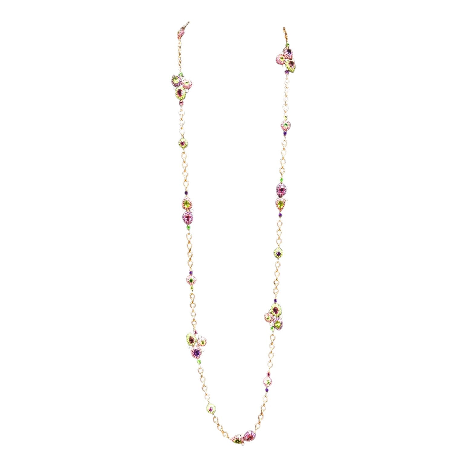 Sapphire Long Diamond Necklace