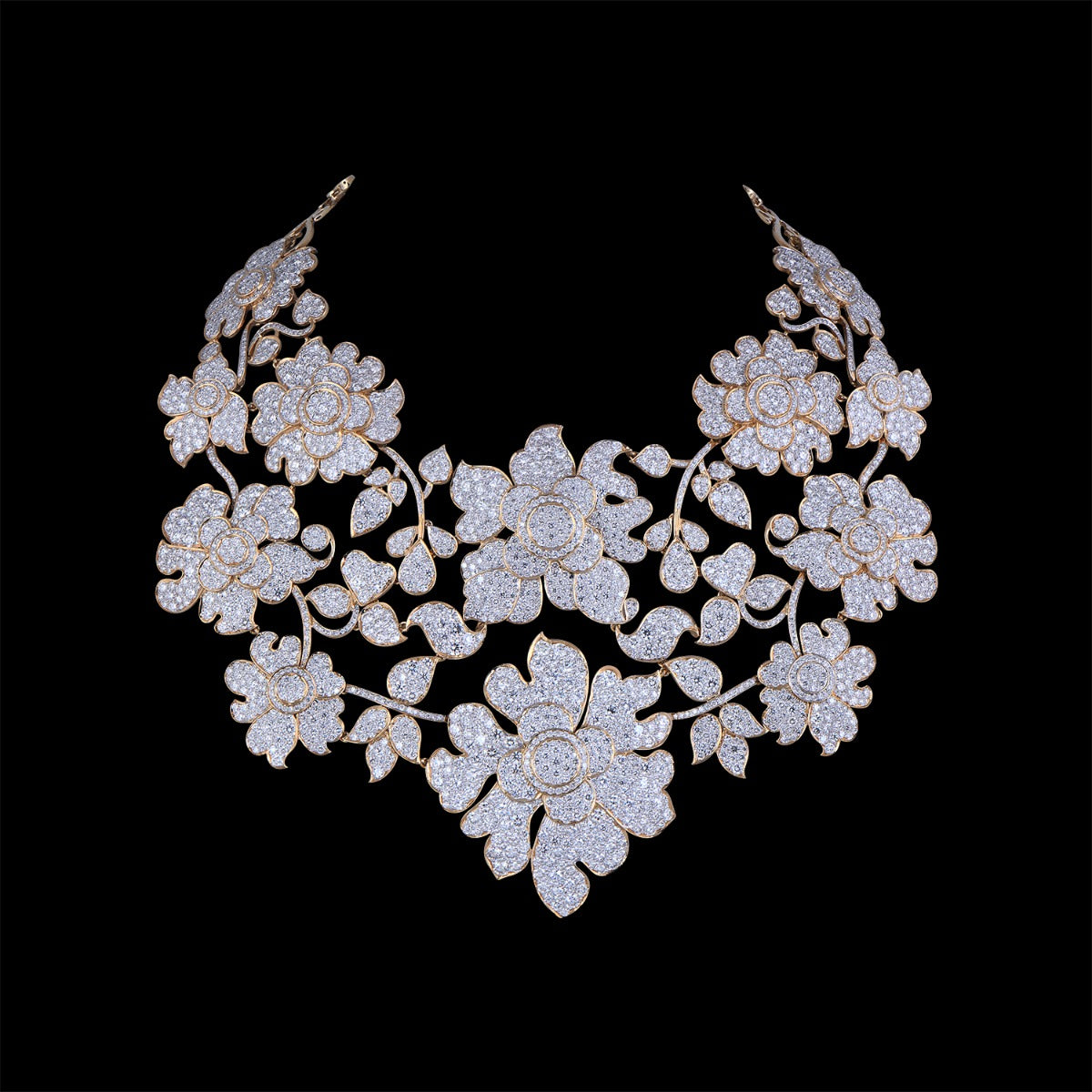 Floral Diamond Choker