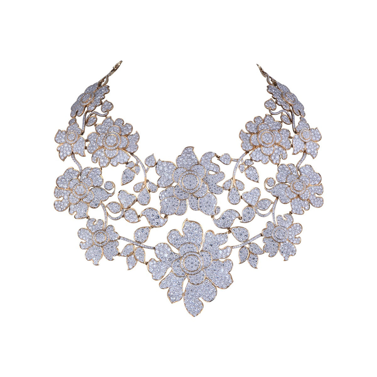 Floral Diamond Choker