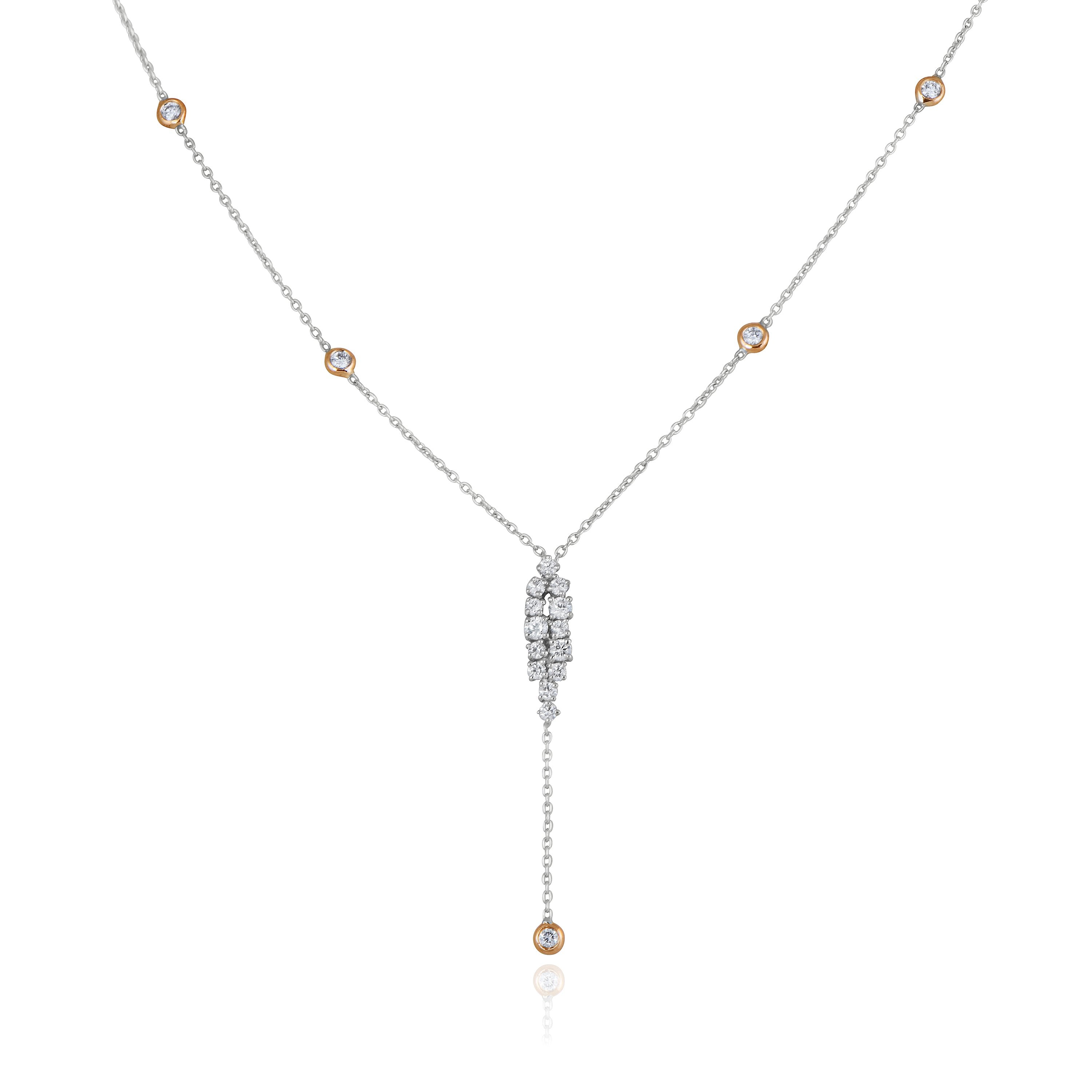 Pallene Drop Diamond Necklace