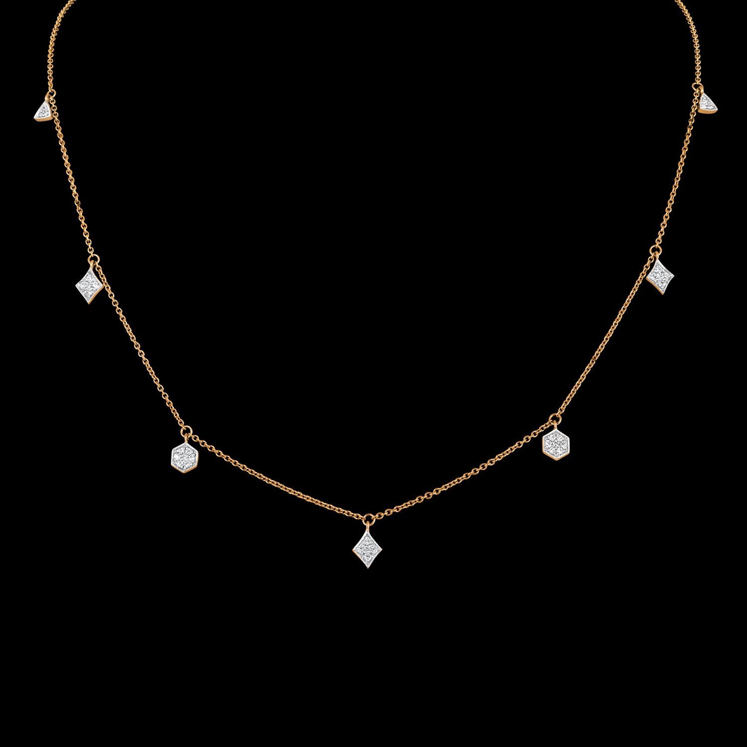 Twinkling Clover Diamond Necklace