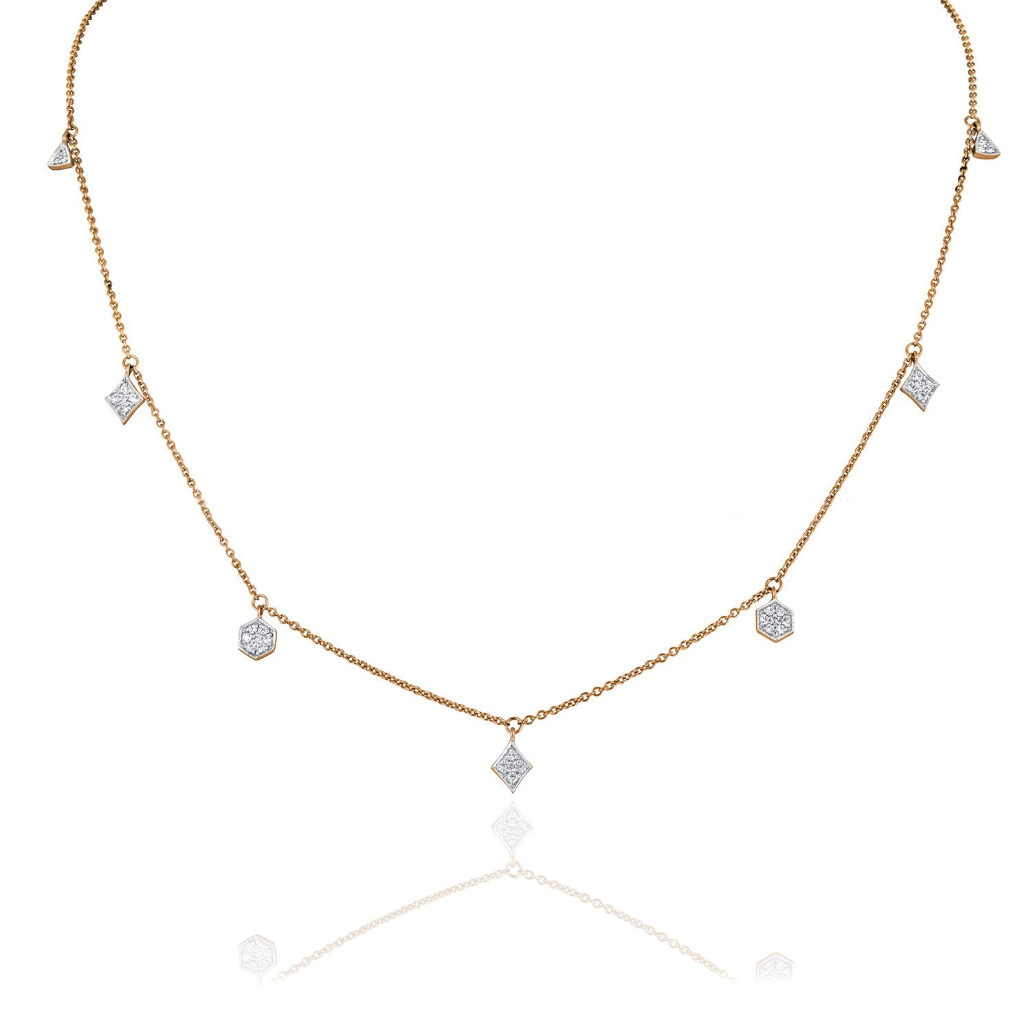 Twinkling Clover Diamond Necklace
