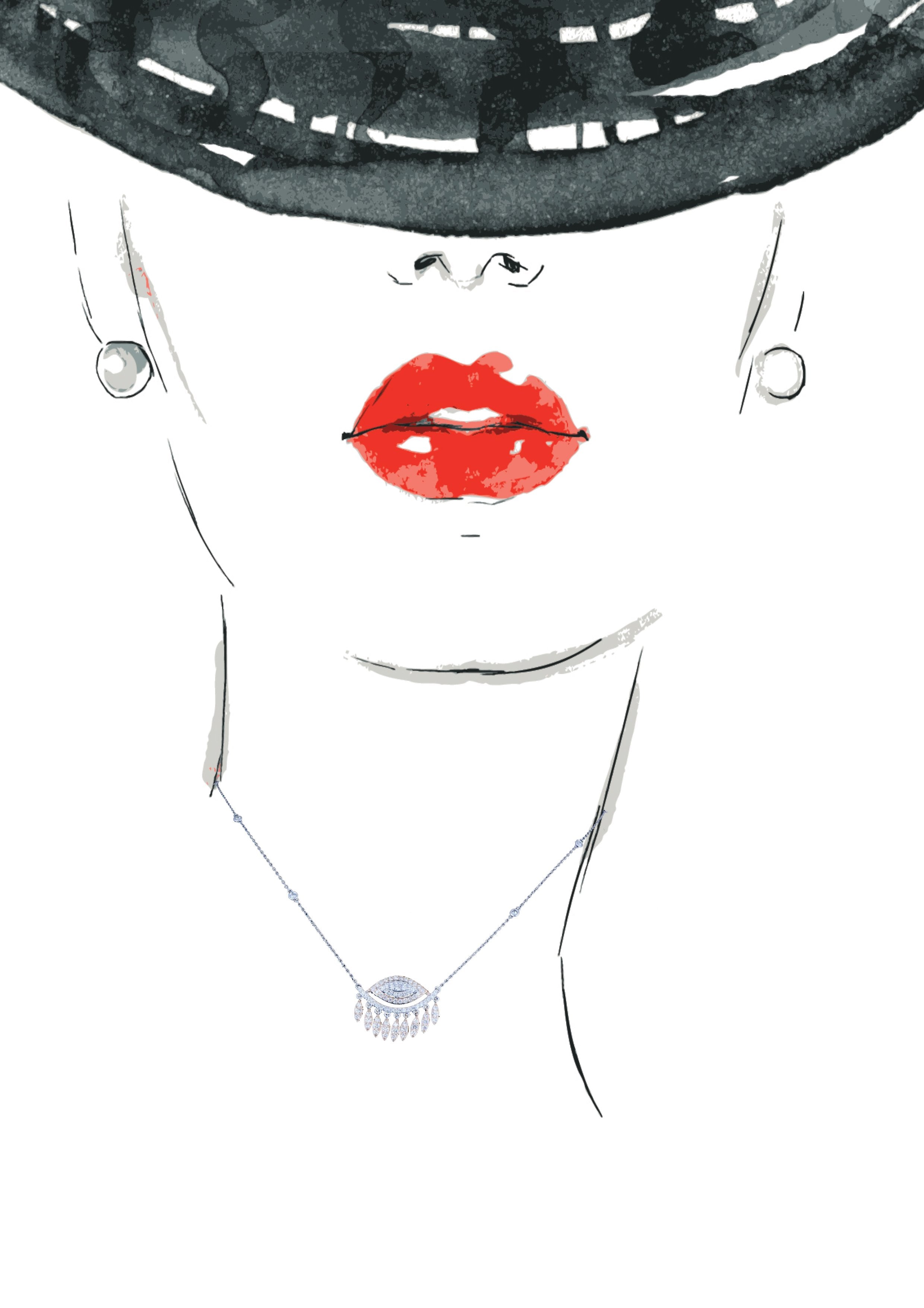 Lip Trill Diamond Pendant