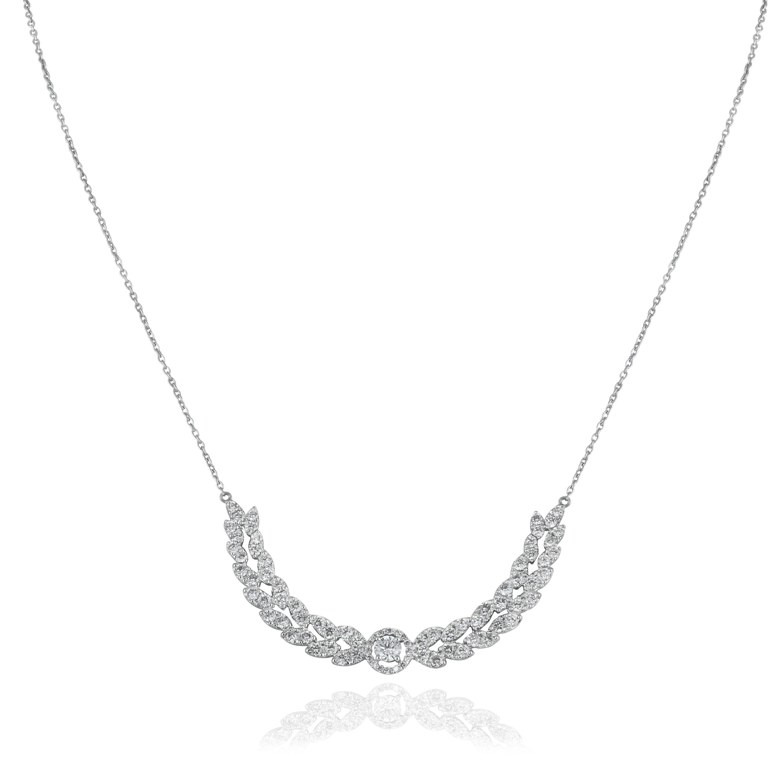 Half Wreath Diamond Necklace