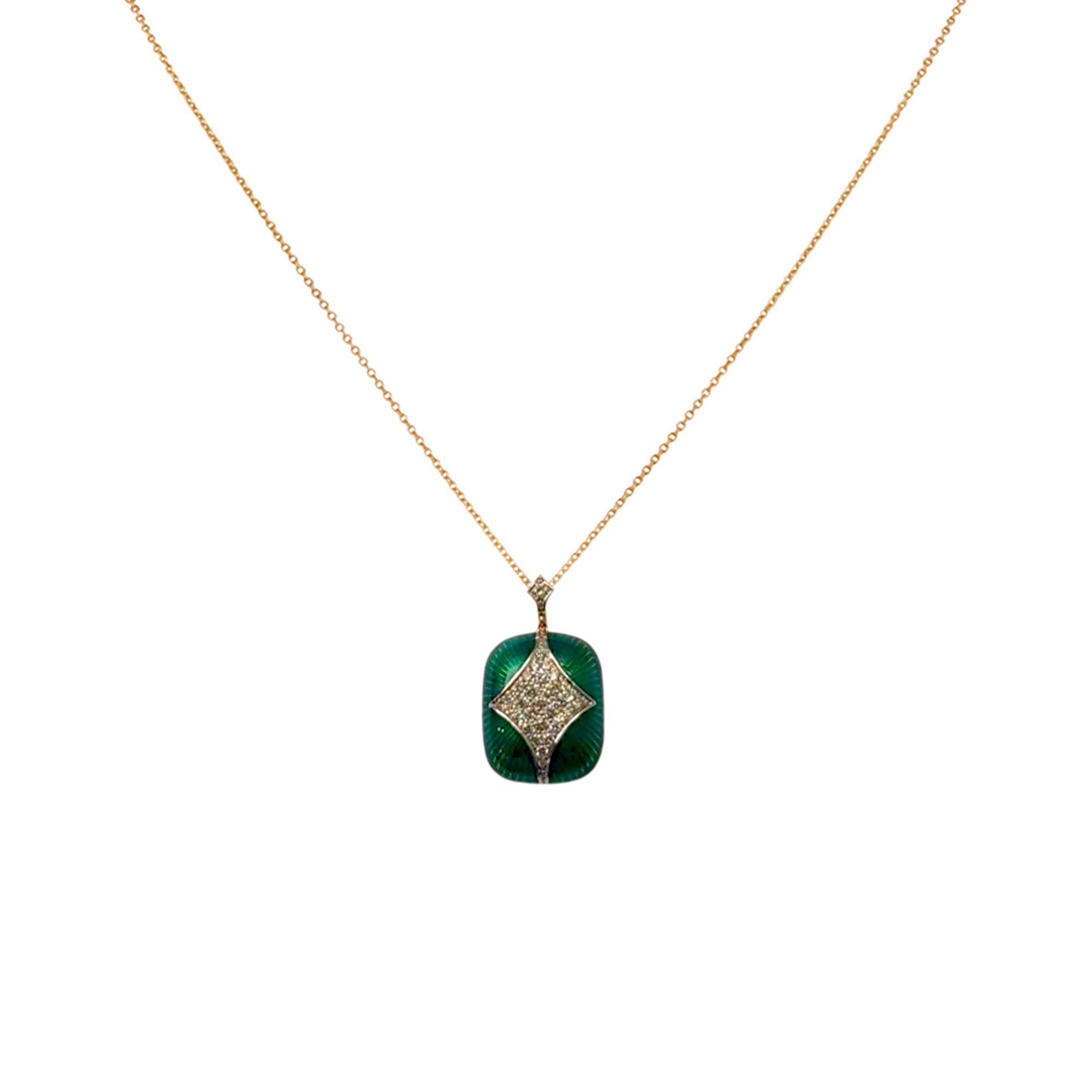 Green Grass Diamond Pendant